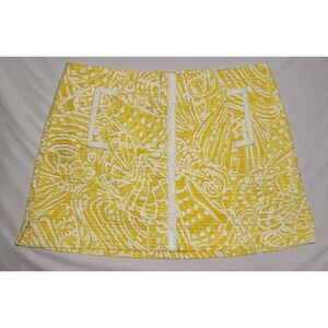 Lilly Pulitzer January Skort Yellow‎ White Sea Cups Print Womens Size 2 Preppy